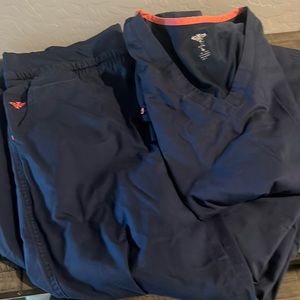 Navy blue scrubs top size 2xl bottom xl